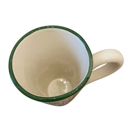 VIETRI Old St. Nick Latte Mug with Birds Hand Painted Santa Claus Made in Italy - Picture 4 of 13